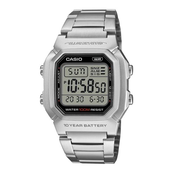 Orologio Casio Uomo Casio Collection in Metallo W-800HD-1AVEF - W-800HD-1AVEF